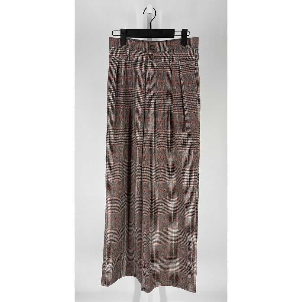 Belted Plaid High-Waisted Pants by the fashion brand COMMENSE.